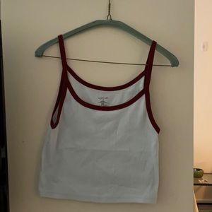 Blue and Burgundy Tank Crop Top